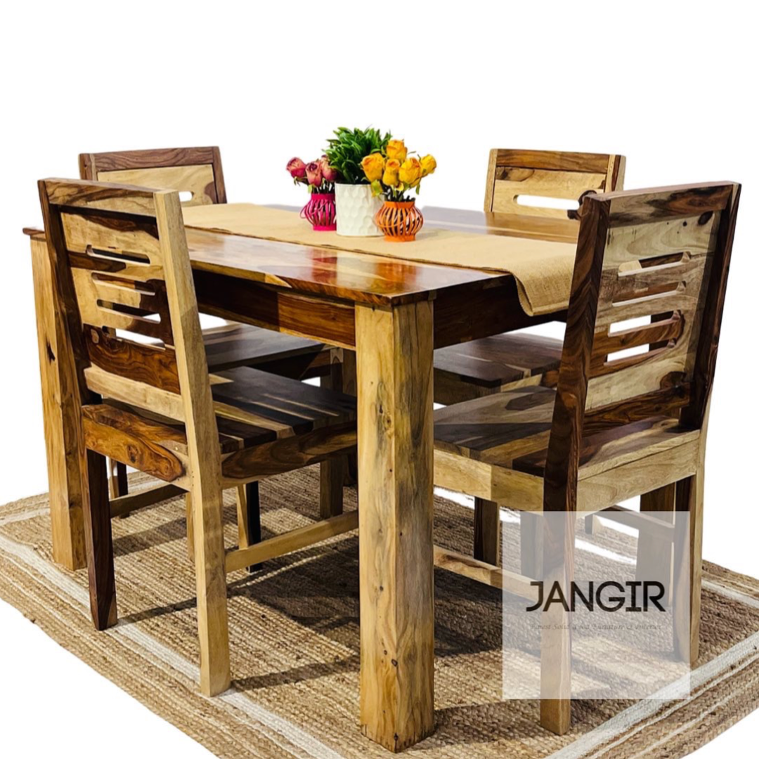 Discover our Apple Dining Table Set Four Seater perfect for you dining room ! Made from sheesham wood. Buy budget-friendly dining table near you in Bangalore