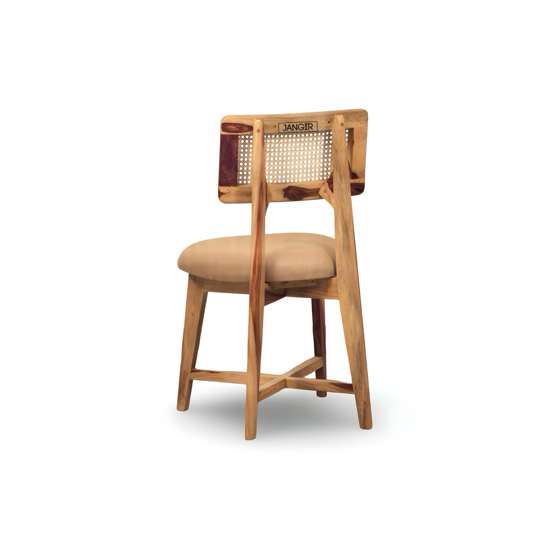 Enhance your dining area with the sophisticated Reaper Sheesham Wood Dining Set featuring cane chairs. Order today for premium quality dining table near you!