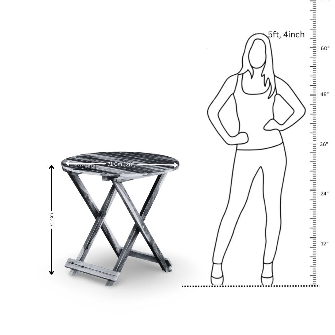 Elevate your outdoor space with our sheesham wood Terrace Outdoor Chair Table Set. Buy folding designed chair table set for your balcony near you in Bangalore!