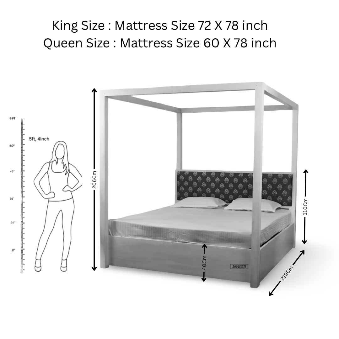 Upgrade your bedroom with our the sturdy, stylish Reir Sheesham Poster Bed! Shop Sheesham wood made queen and king size four poster beds near you in Bangalore!