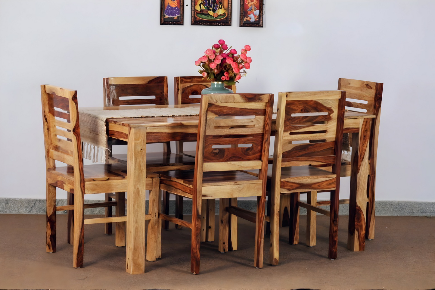 Apple Dining Table Set is perfect for any dining room, crafted with sheesham wood. Buy modern & budget friendly Dining table for your space in Bangalore !