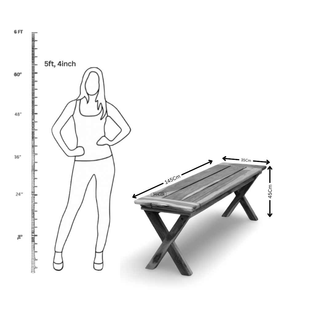 Discover the durable sheesham wood  Lusitania Outdoor Dining Set. Shop all-season Wooden Dining Table for Outdoor, garden and balcony near you in Bangalore