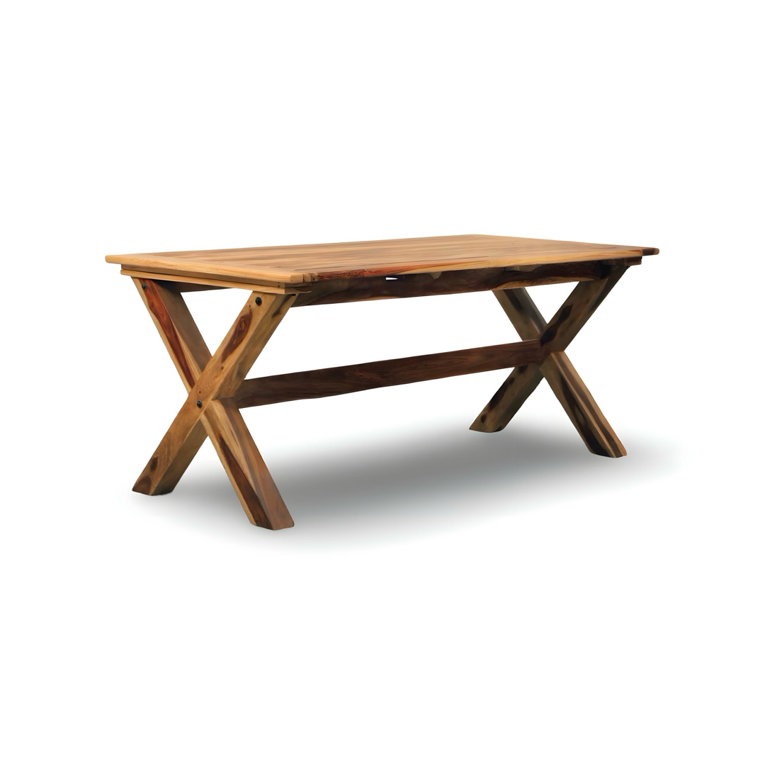 Discover the durable sheesham wood  Lusitania Outdoor Dining Set. Shop all-season Wooden Dining Table for Outdoor, garden and balcony near you in Bangalore
