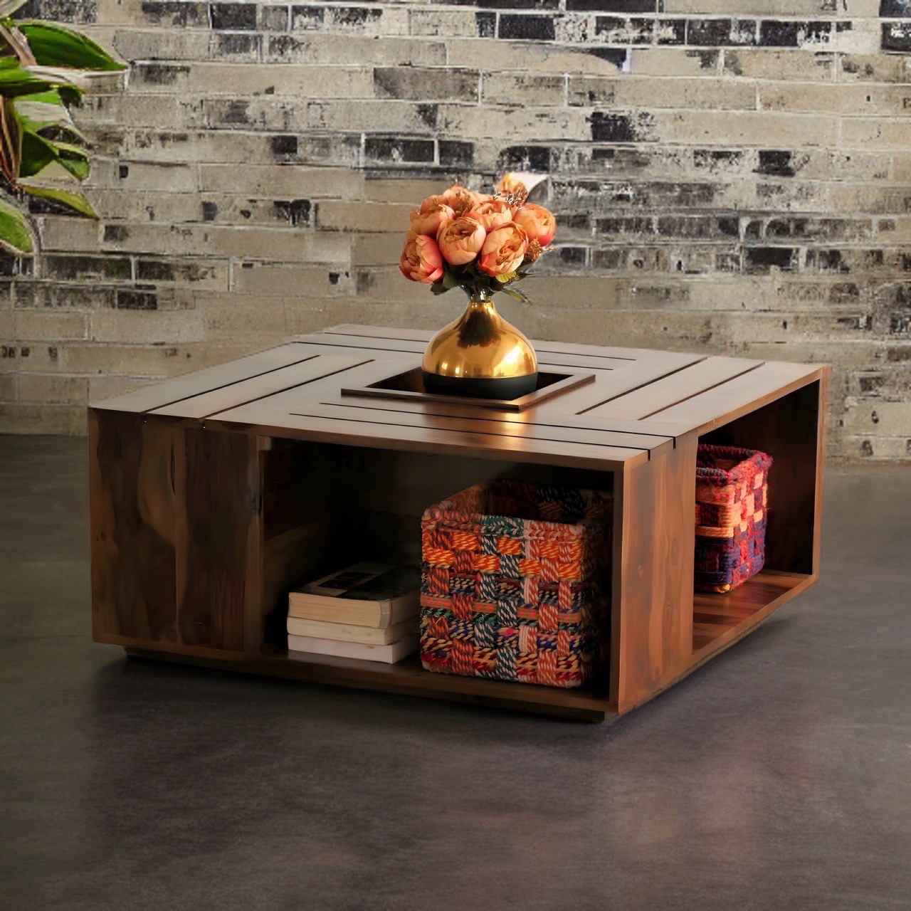 Transform your living space with our exquisite designer center tables crafted from sheesham wood,  with ample storage solutions for all your essentials. Shop the best Coffee tables in Bangalore now!