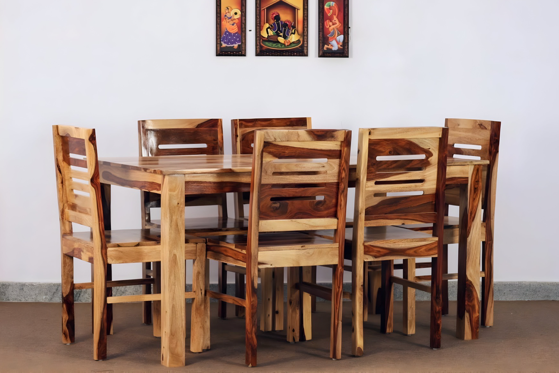 Apple Dining Table Set is perfect for any dining room, crafted with sheesham wood. Buy modern & budget friendly Dining table for your space in Bangalore !