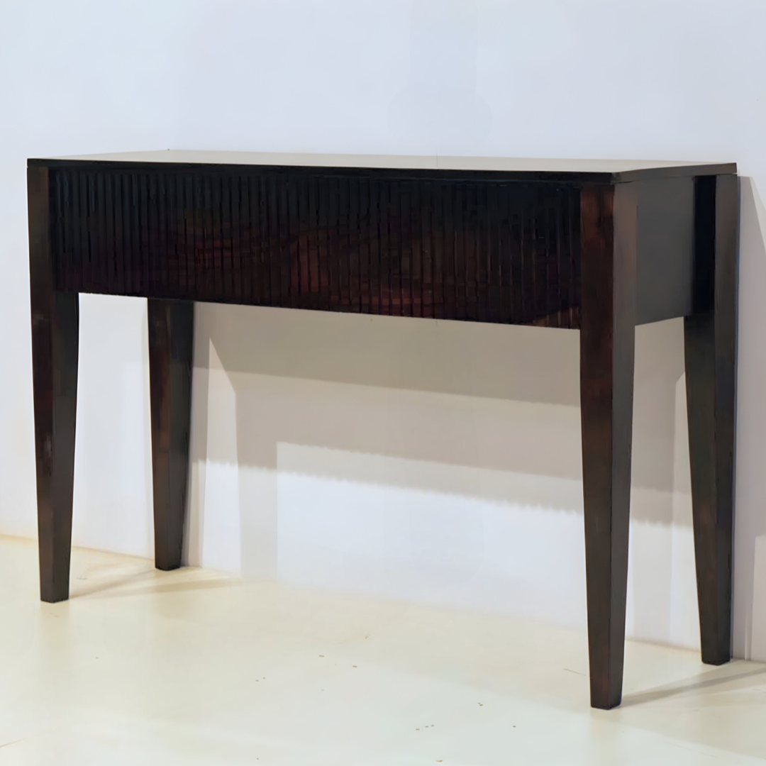Discover the elegance of a Sara Solid Wood Console Table, Made from Sheesham wood, perfect for any home. Elevate your Living room with this wooden Console Table, Shop Today !