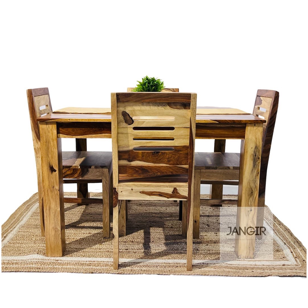 Discover our Apple Dining Table Set Four Seater perfect for you dining room ! Made from sheesham wood. Buy budget-friendly dining table near you in Bangalore
