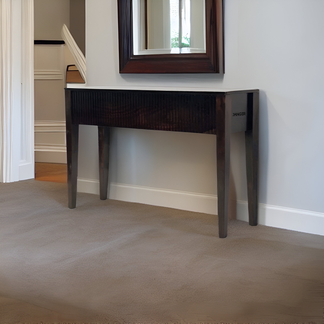 Discover the elegance of a sheesham wood console table for your foyer near you in Bangalore. Elevate your entrance with this timeless piece, meticulously crafted and designed to impress. Shop now!