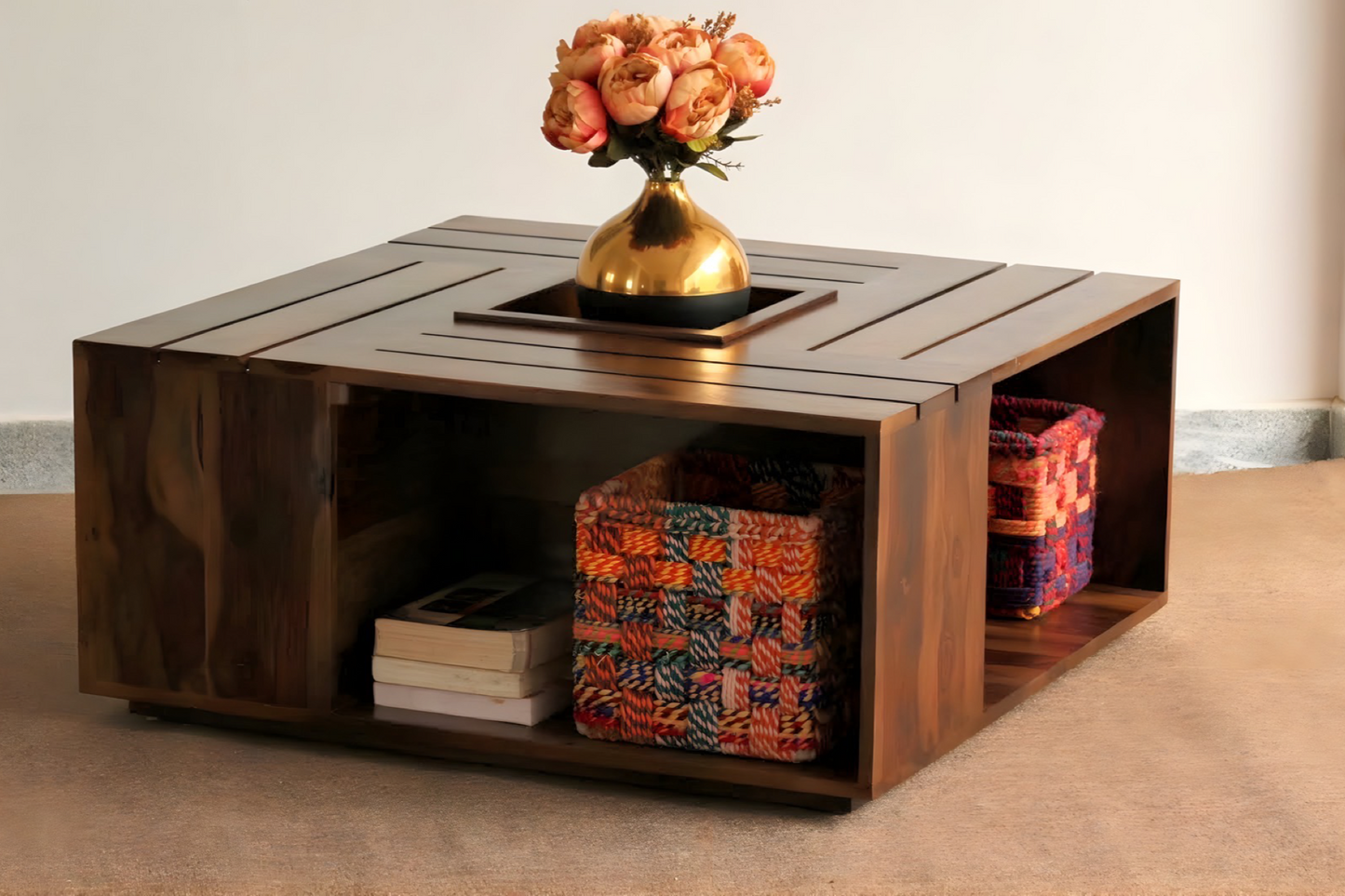 Transform your living space with our exquisite designer center tables crafted from sheesham wood, with ample storage solutions for all your essentials. Shop the best Coffee tables in Bangalore now!