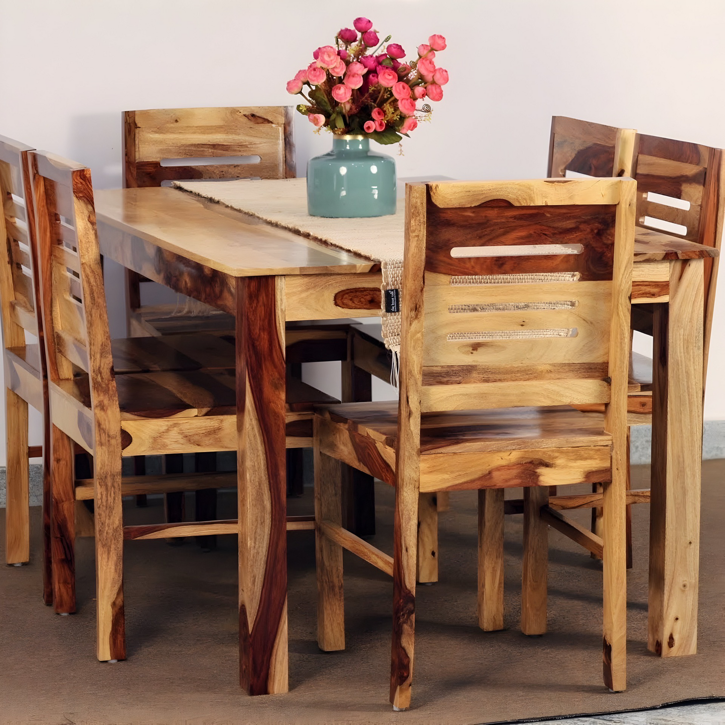 Apple Dining Table Set is perfect for any dining room, crafted with sheesham wood. Buy modern & budget friendly Dining table for your space in Bangalore !