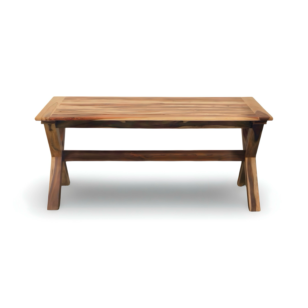 Discover the durable sheesham wood  Lusitania Outdoor Dining Set. Shop all-season Wooden Dining Table for Outdoor, garden and balcony near you in Bangalore