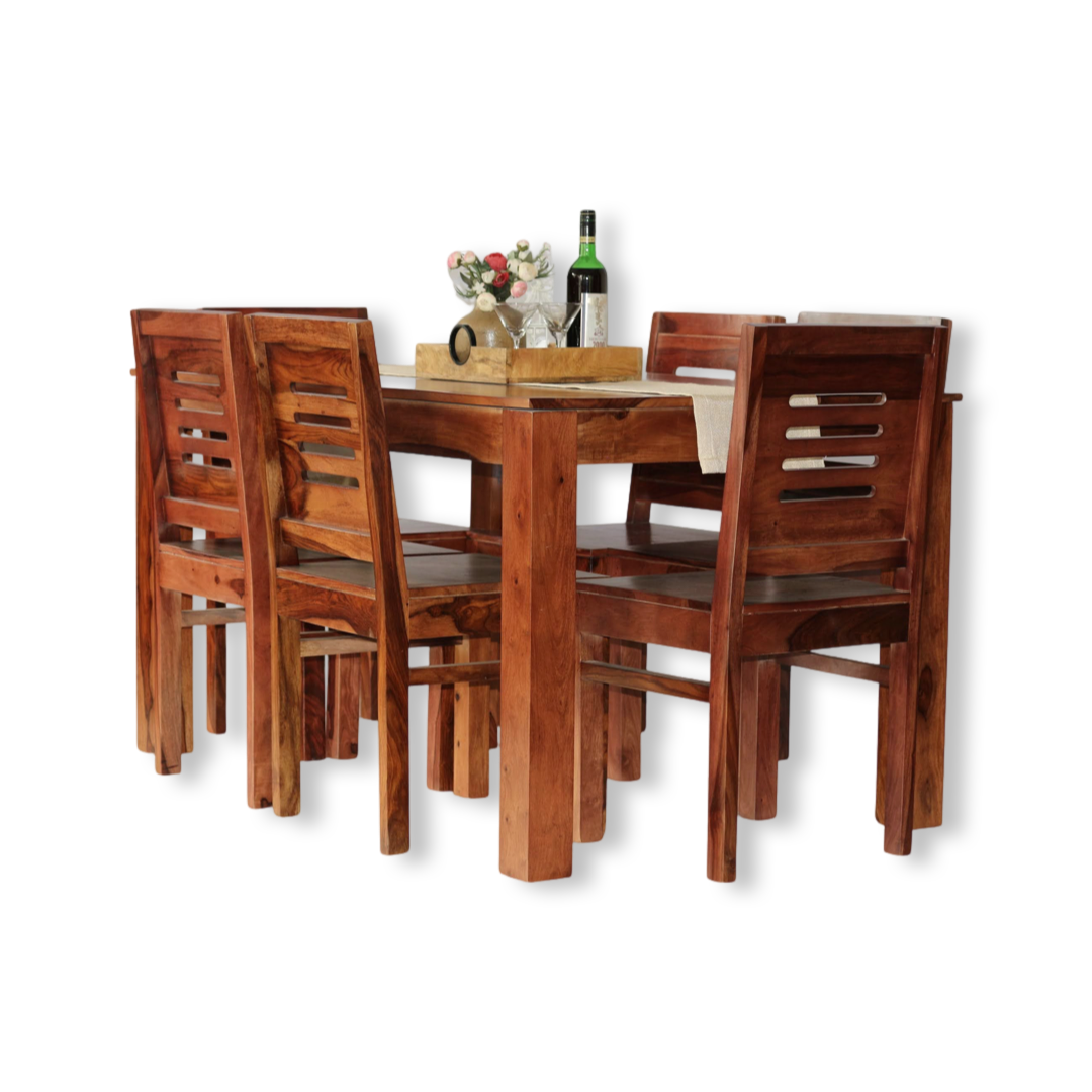 Apple Dining Table Set is perfect for any dining room, crafted with sheesham wood made.  Add the perfect modern and budget friendly Dining table to your dining room. Shop now in Bangalore !