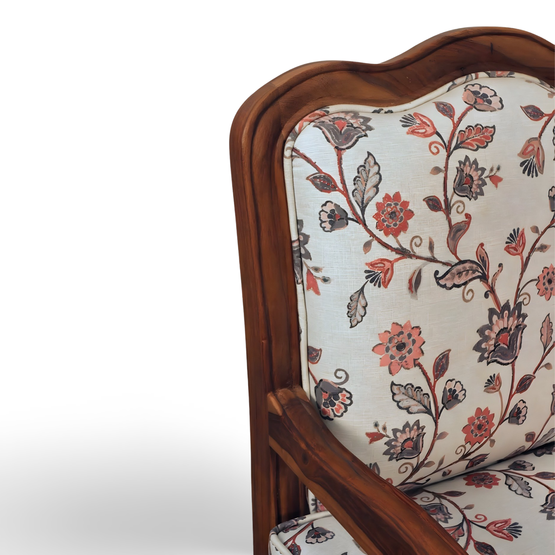 Upgrade your Living room with our sheesham wood French Solid Wood Living Room Chair. Buy Wooden accent chair for your living room near you in Bangalore !