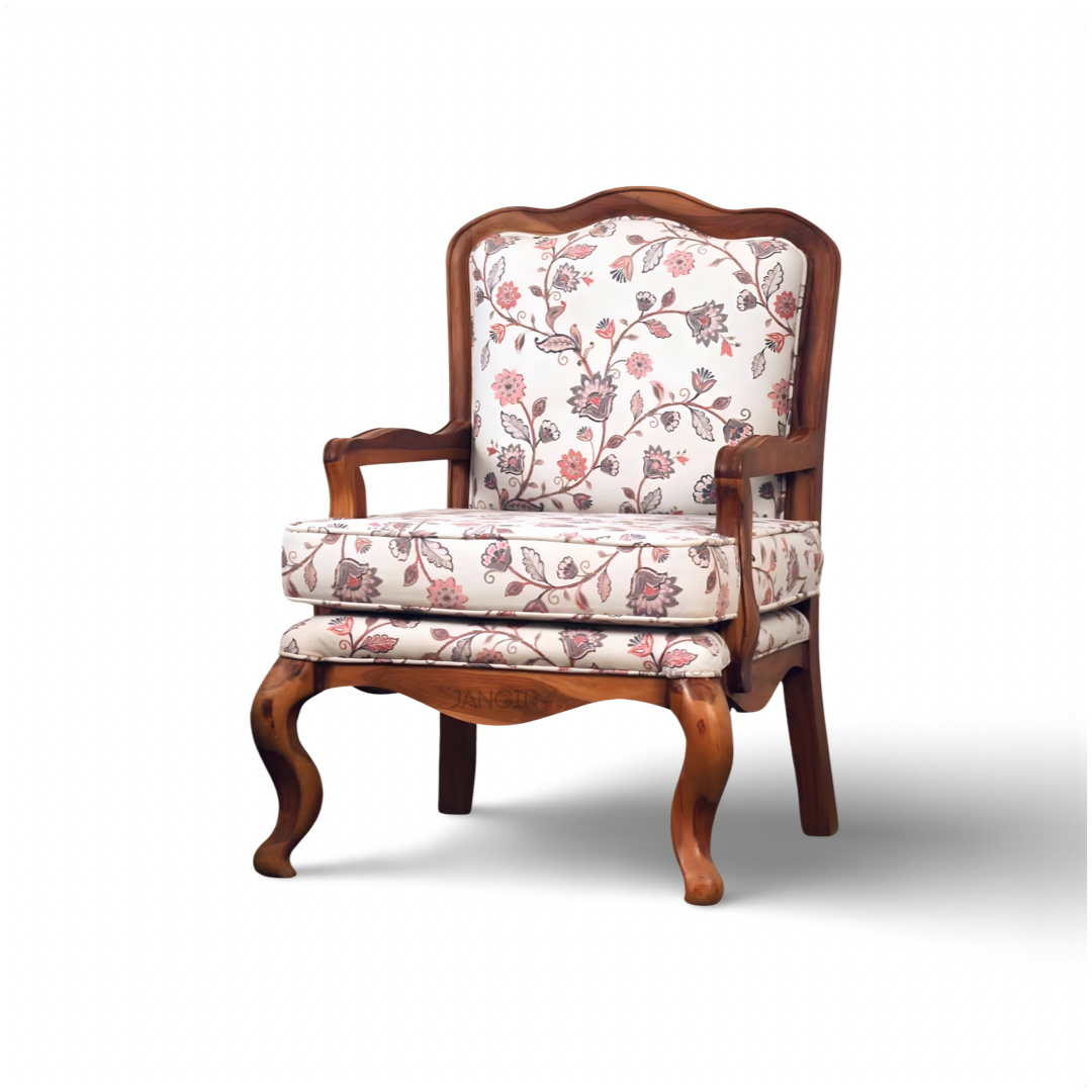 Upgrade your Living room with our sheesham wood French Solid Wood Living Room Chair. Buy Wooden accent chair for your living room near you in Bangalore !