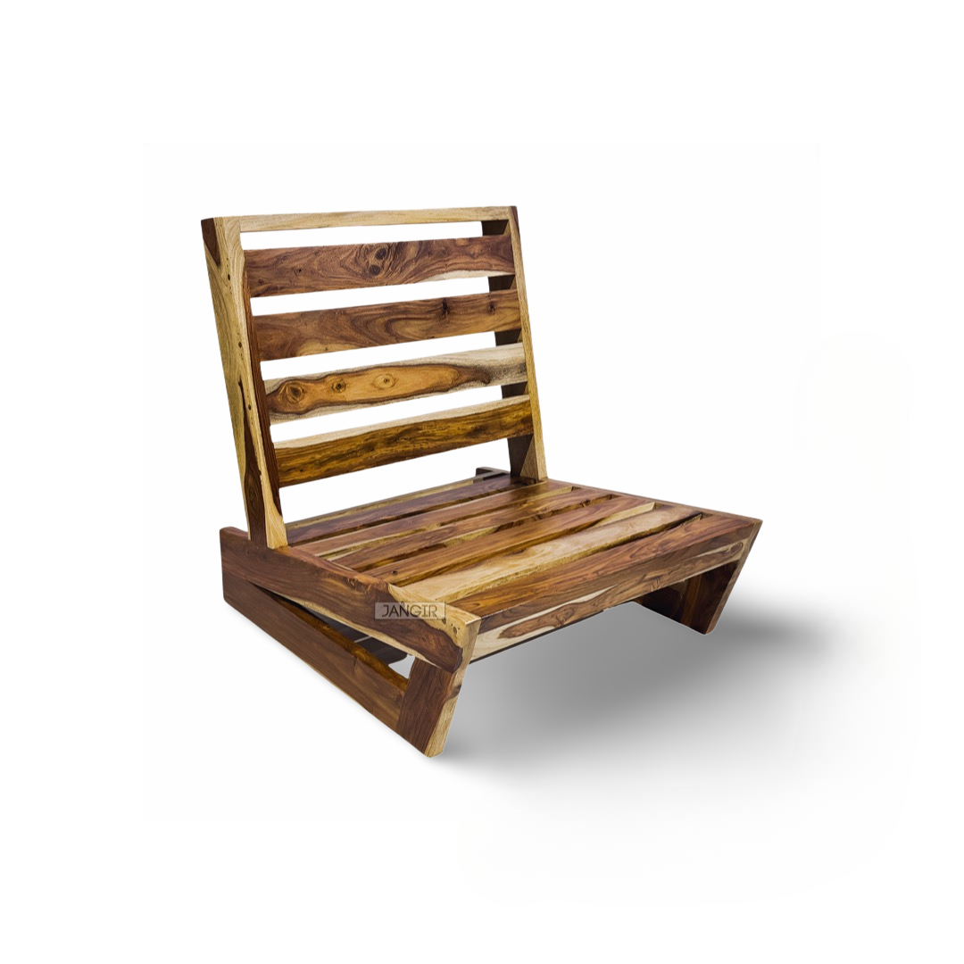 Add style and comfort to your outdoor & indoor space with sheesham wood Low Solid Wood Sofa Chair. Buy wooden chair for balcony, garden and living room today.