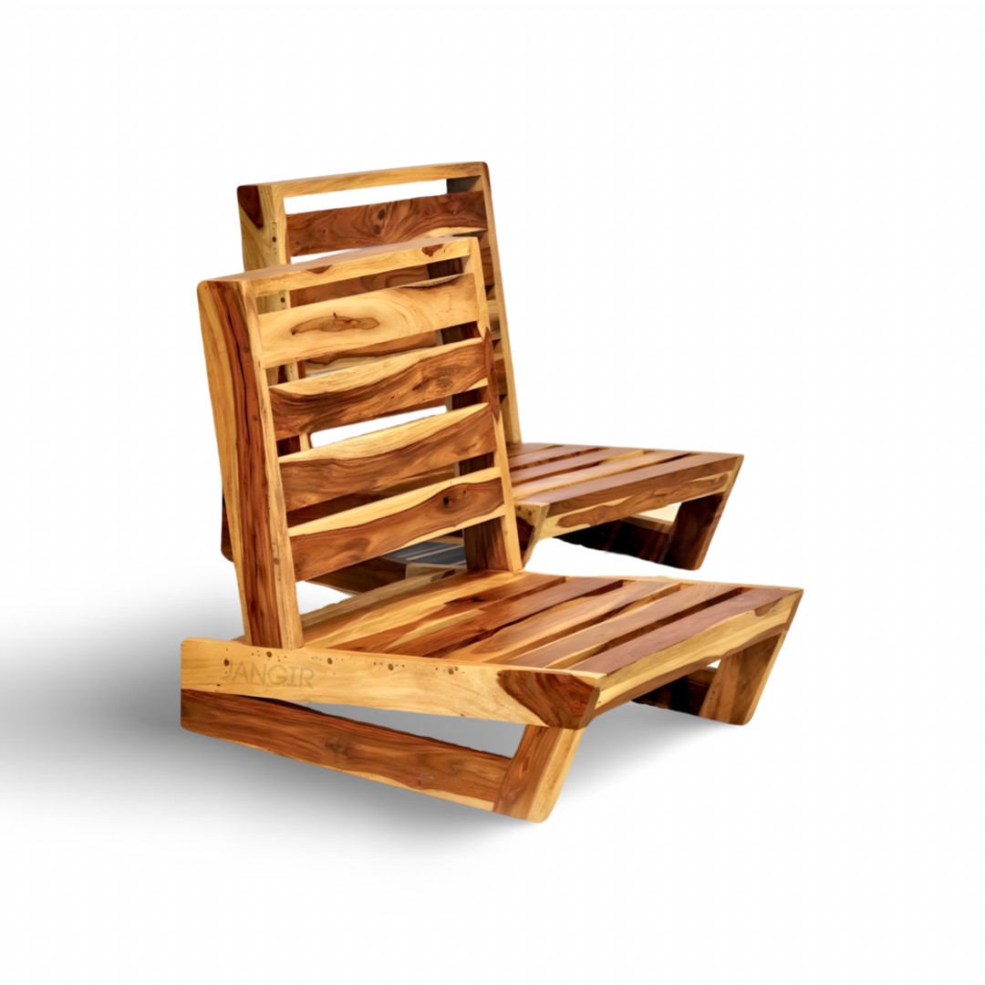 Add style and comfort to your outdoor & indoor space with sheesham wood Low Solid Wood Sofa Chair. Buy wooden chair for balcony, garden and living room today.