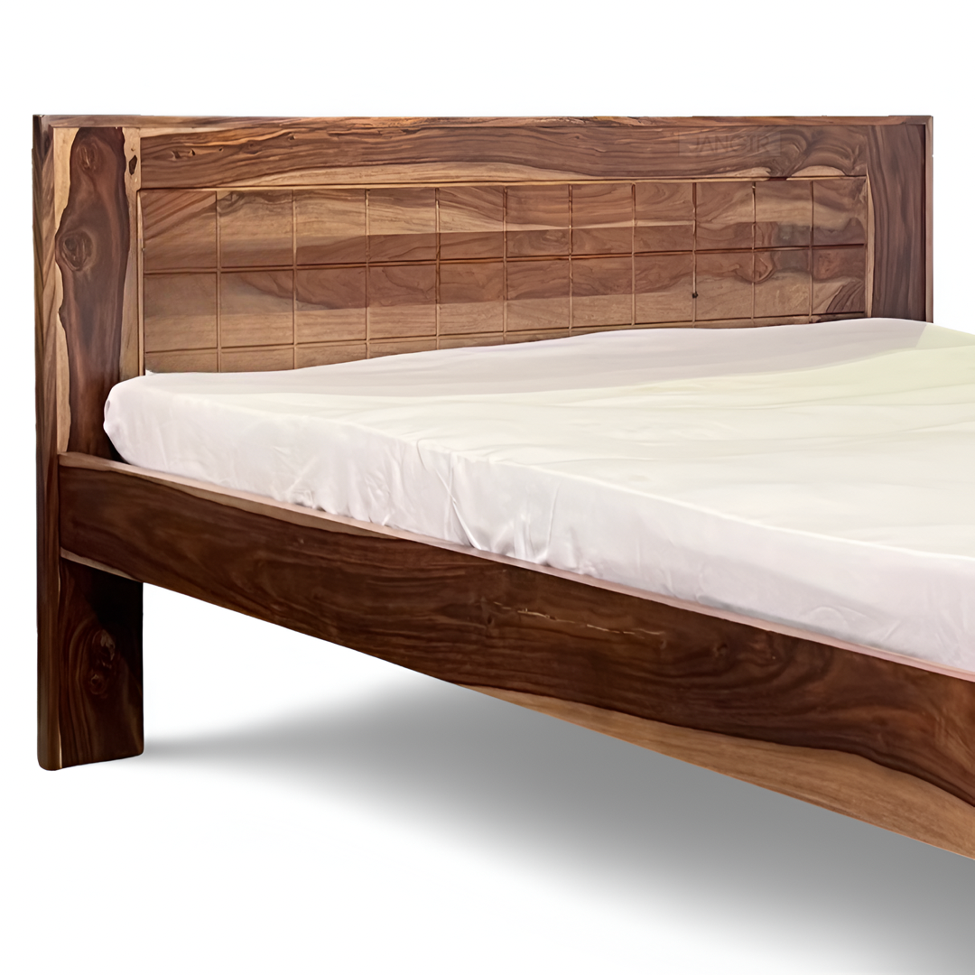 Elevate your bedroom with our affordable Sheesham Wood Arrow Budget Wooden Bed in Bangalore. Buy king and queen double beds for a perfect blend of elegance.