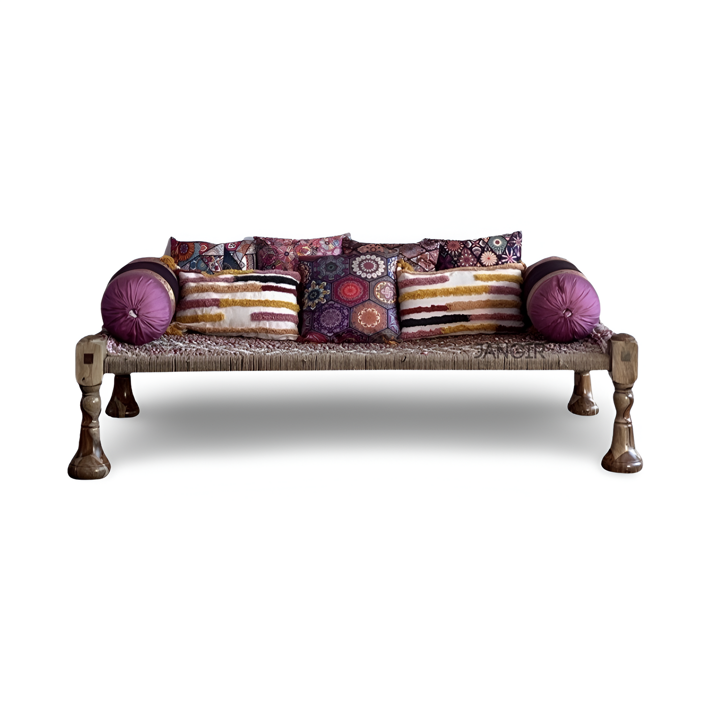 Upgrade your home with our Natural Jute Weave Charpai Bed, sheesham wood made. Buy wooden charpai khatiya for living or outdoor online or near you in Bangalore