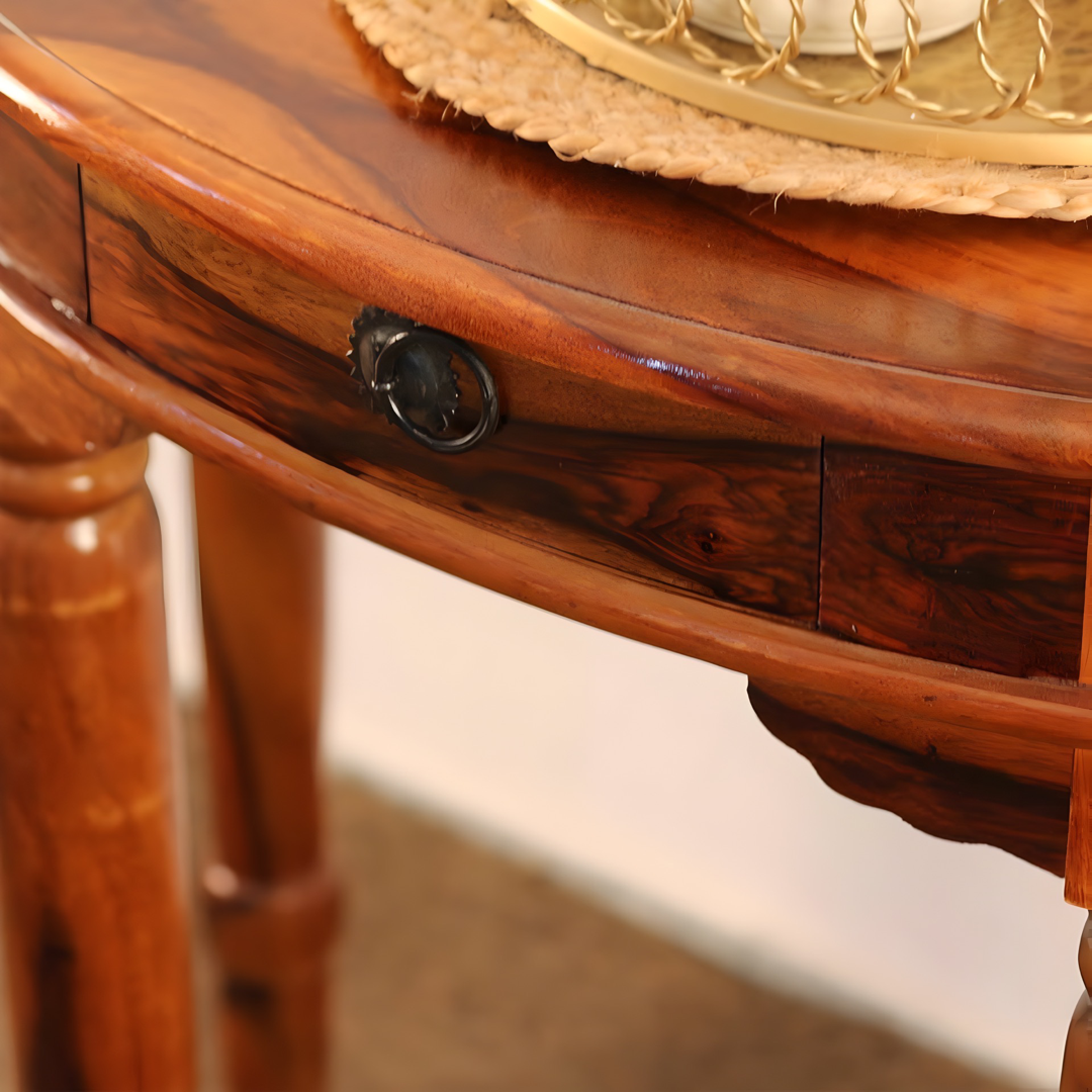 Enhance your foyer with our sheesham wood Antique Solid Wood Console Table. Shop traditional console table for your living room near you in Bangalore