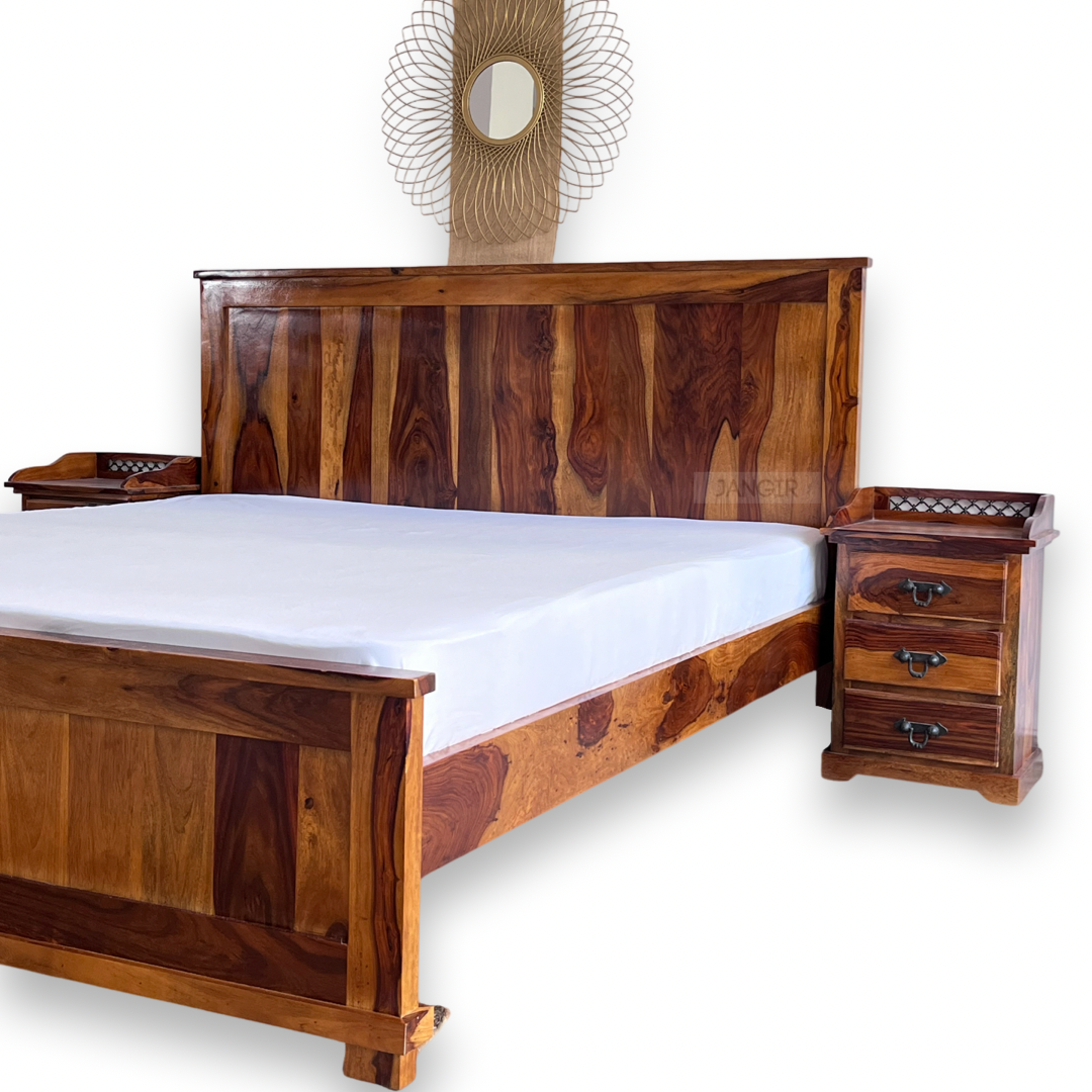 Discover the epitome of comfort with our Starling Solid Wood Bed made from sheesham wood. Upgrade your bedroom with our Best quality Modern Wooden Beds in Bangalore, buy today !