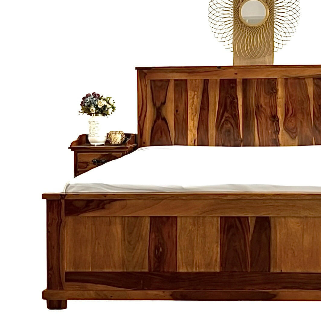 Discover the epitome of comfort with our Starling Solid Wood Bed made from sheesham wood. Upgrade your bedroom with our Best quality Modern Wooden Beds in Bangalore, buy today !