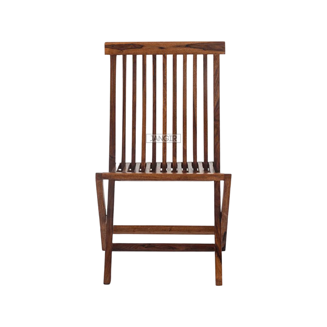 Upgrade your balcony and garden with our sheesham wood Stripes folding outdoor chair near you in Bangalore. Shop durable and designer outdoor chairs today!