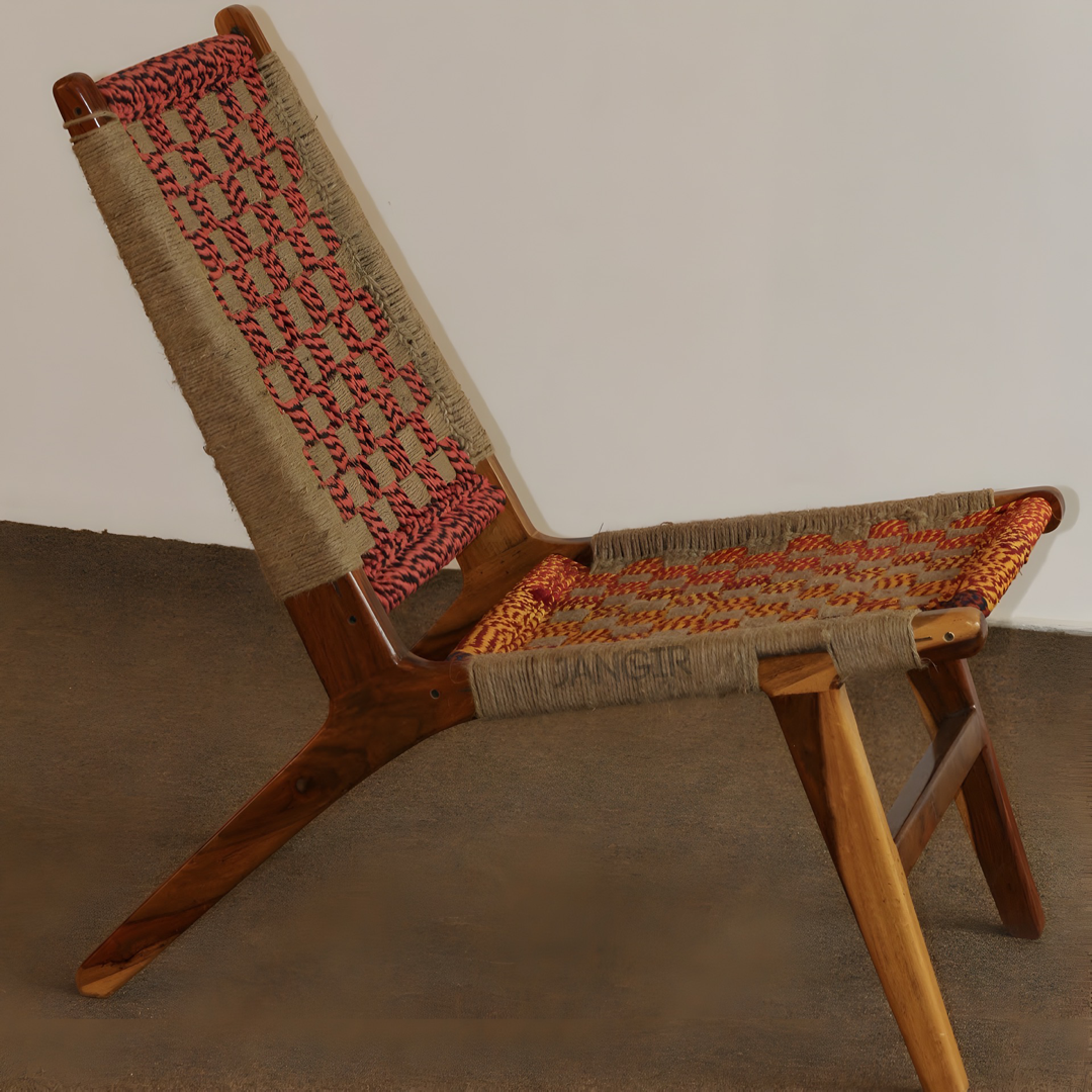 Enhance your living room or outdoor space with our durable and stylish Jute Rope weaved Easy Chair crafted with Sheesham wood. Experience comfort like never before, buy today!