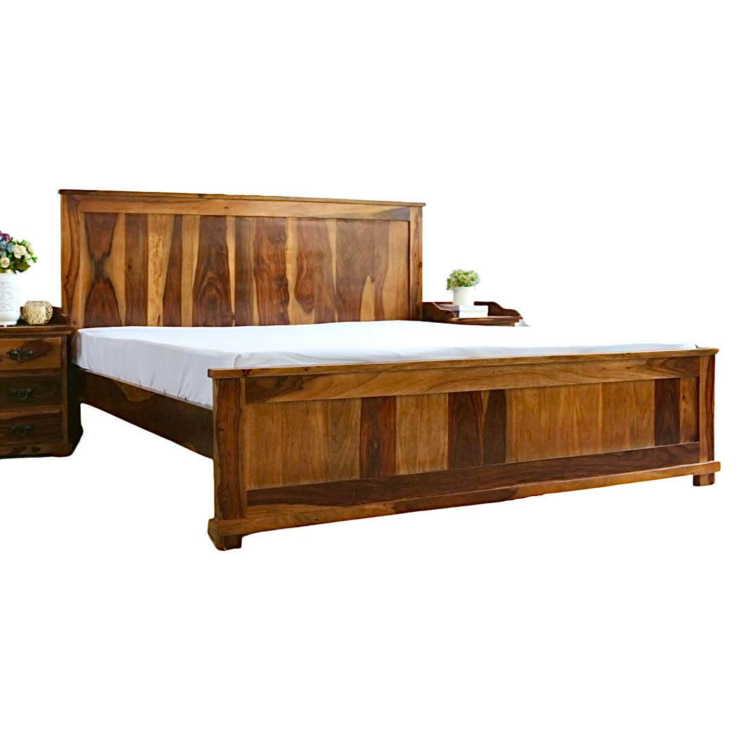 Discover the epitome of comfort with our Starling Solid Wood Bed made from sheesham wood. Upgrade your bedroom with our Best quality Modern Wooden Beds in Bangalore, buy today !