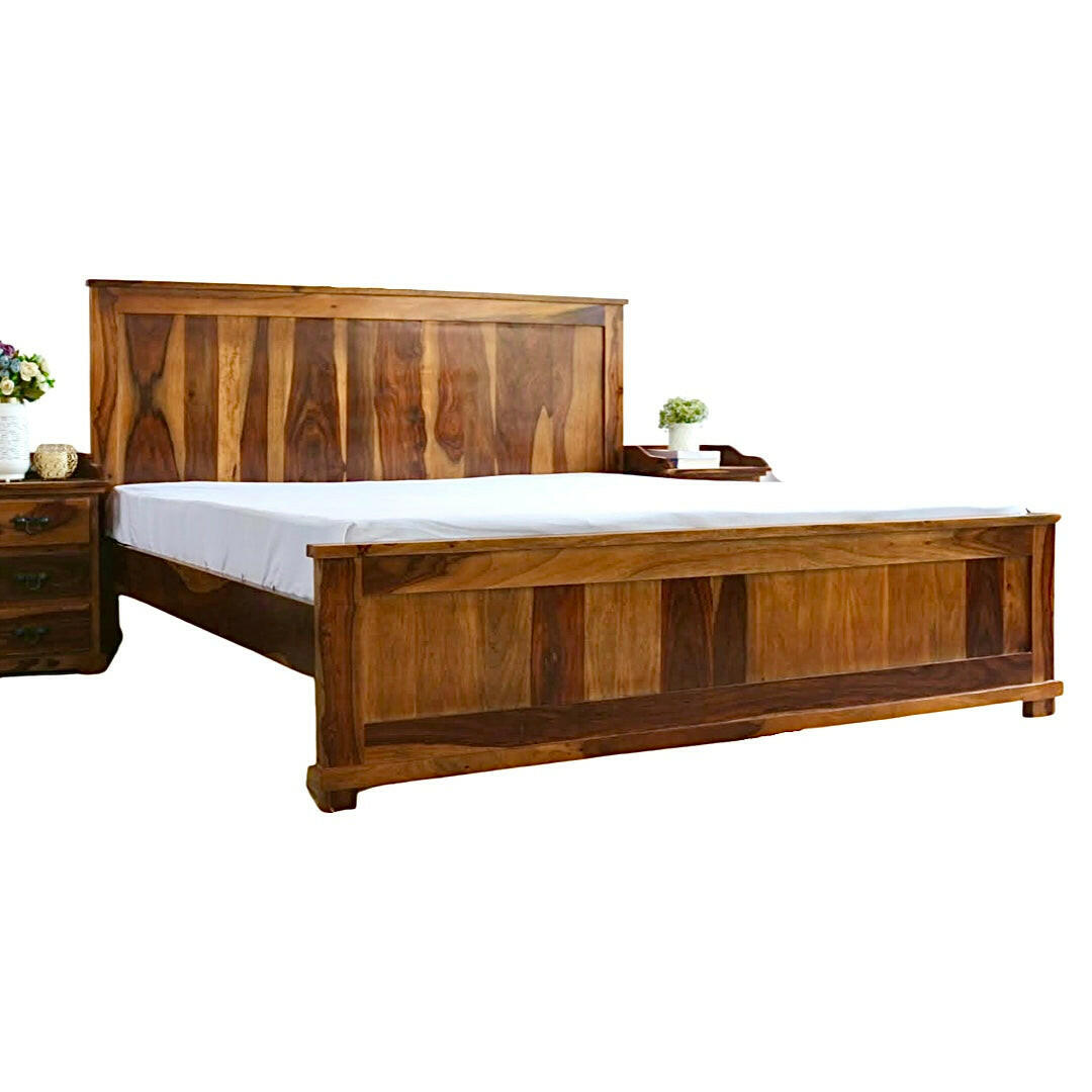 Discover our Starling Solid Wood Bed made from sheesham wood. Upgrade your bedroom with our Best quality Modern Wooden Beds near you in Bangalore, buy today!
