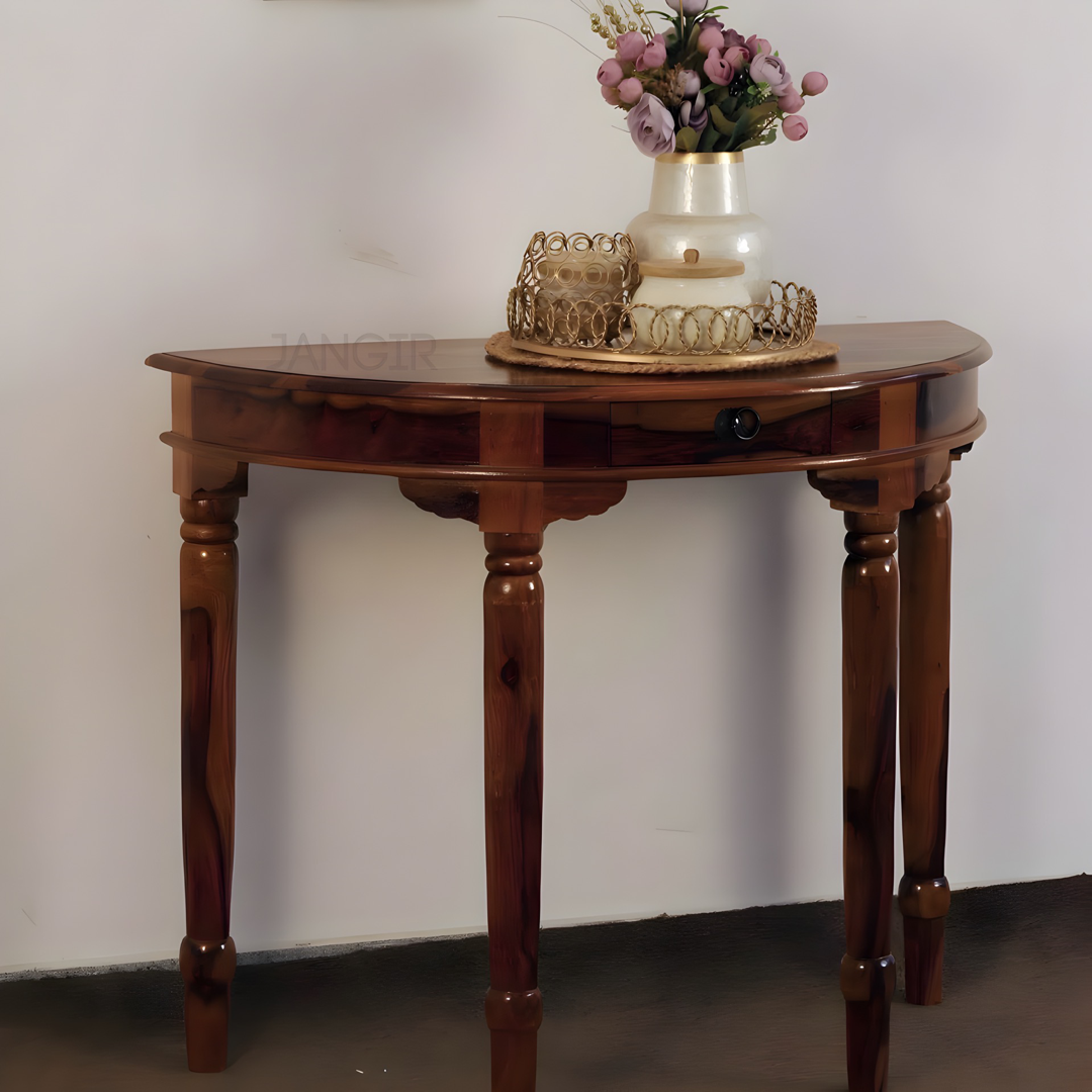Enhance your foyer with our sheesham wood Antique Solid Wood Console Table. Shop traditional console table for your living room near you in Bangalore
