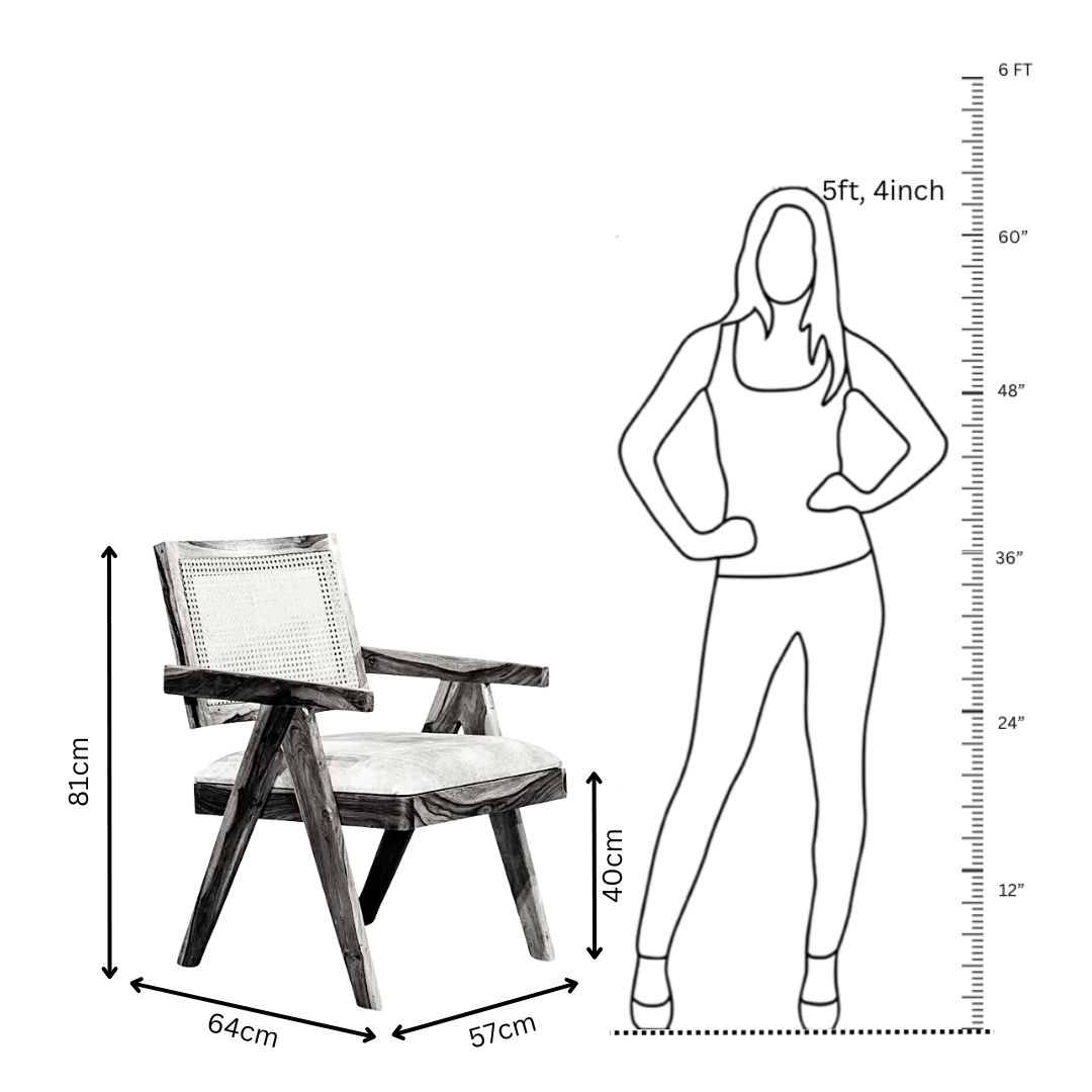 Enhance your living room with our eBlack Matt Solid Wood Cane Chair. Crafted from sheesham wood. Explore our wicker / rattan chairs now