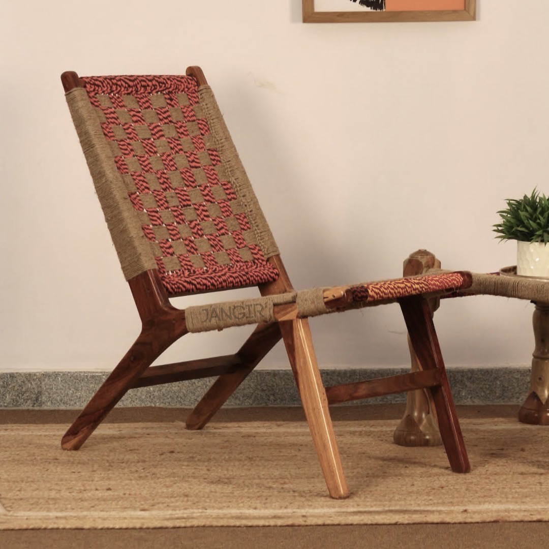 Enhance your living room or outdoor space with our durable and stylish Jute Rope weaved Easy Chair crafted with Sheesham wood. Experience comfort like never before, buy today!