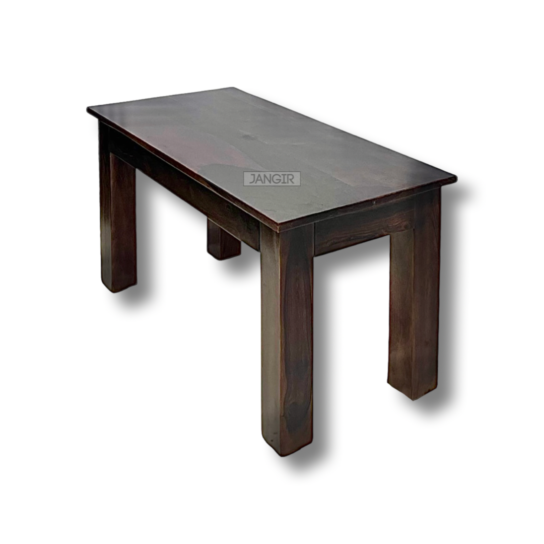 Elevate your dining room with our Apple Solid Wood Dining Table Set with bench, made with sheesham wood. Buy lowest price four seater dining table in Bangalore