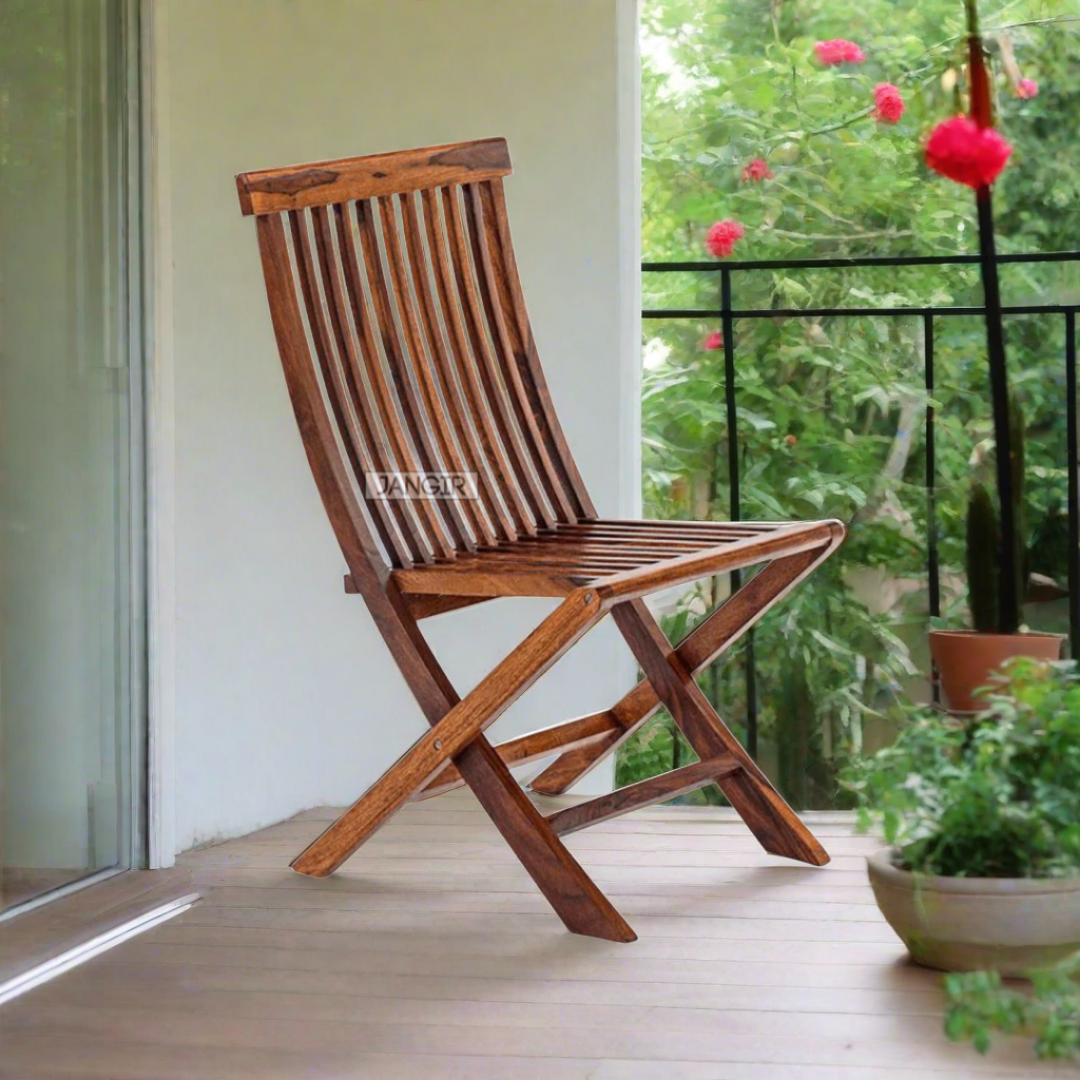 Shop sheesham wood garden or balcony chair in Bangalore for your outdoor oasis at unbeatable prices! Transform your garden or balcony with our stylish and durable stripes folding outdoor chairs.