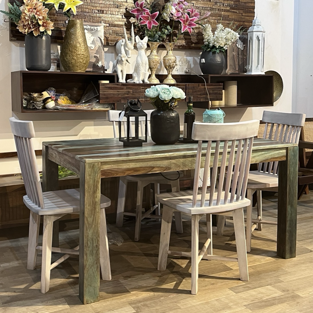 Elevate your dining experience with our Customised Dining Table Set, crafted from premium Sheesham wood. Custom made dining table near you in Bangalore
