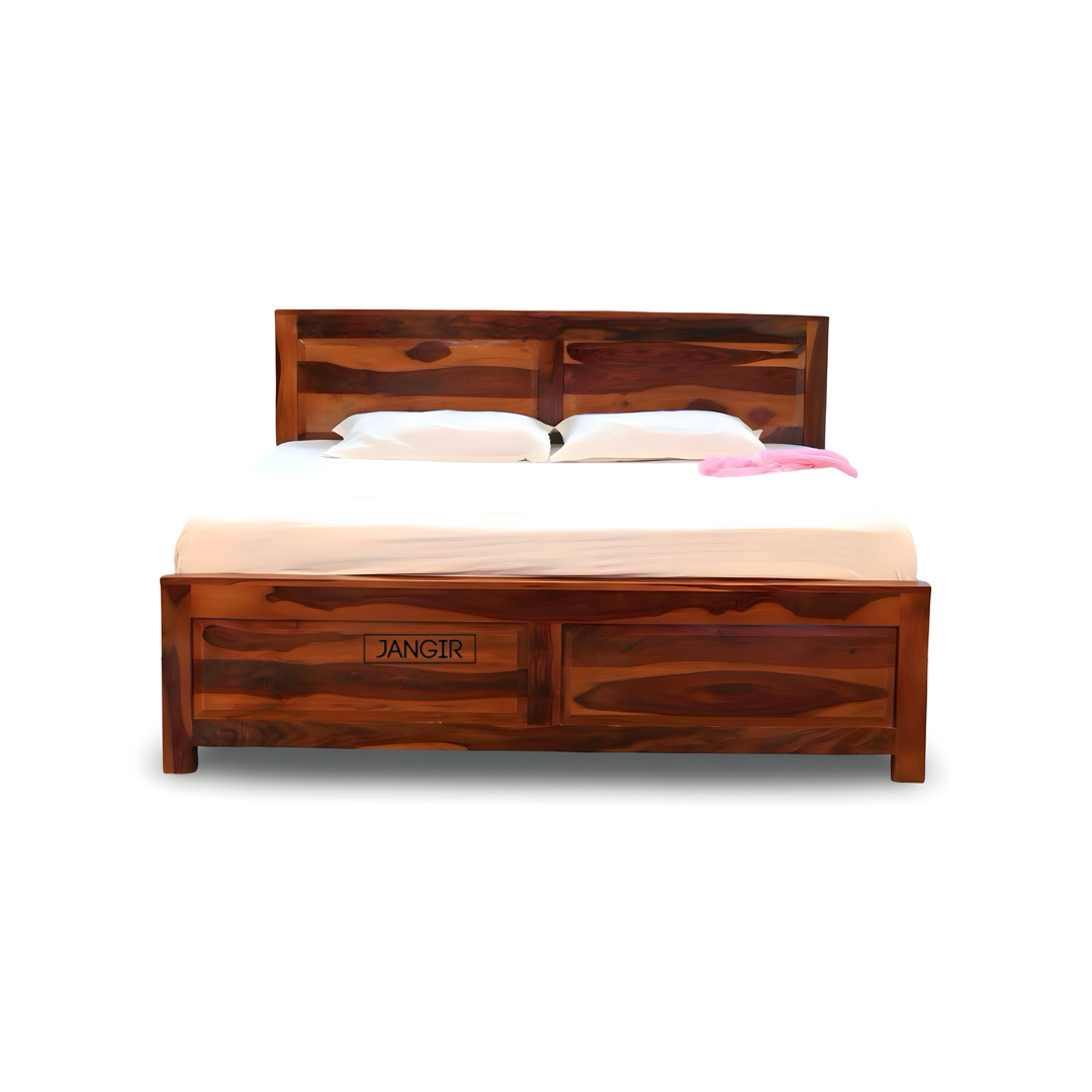 Discover the Dalla Sheesham Wood Storage Bed. durable, elegant, available in king & queen sizes with storage. Shop now for best prices near you in Bangalore