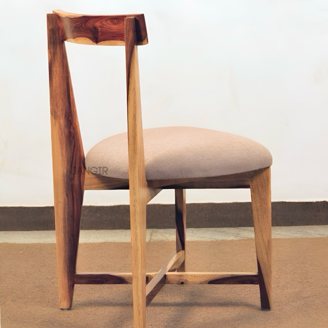 Transform your dining room with Rear Solid Wood Dining Chair, made from Sheesham wood. Shop stylish, durable and comfortable dining chair near you in Bangalore!