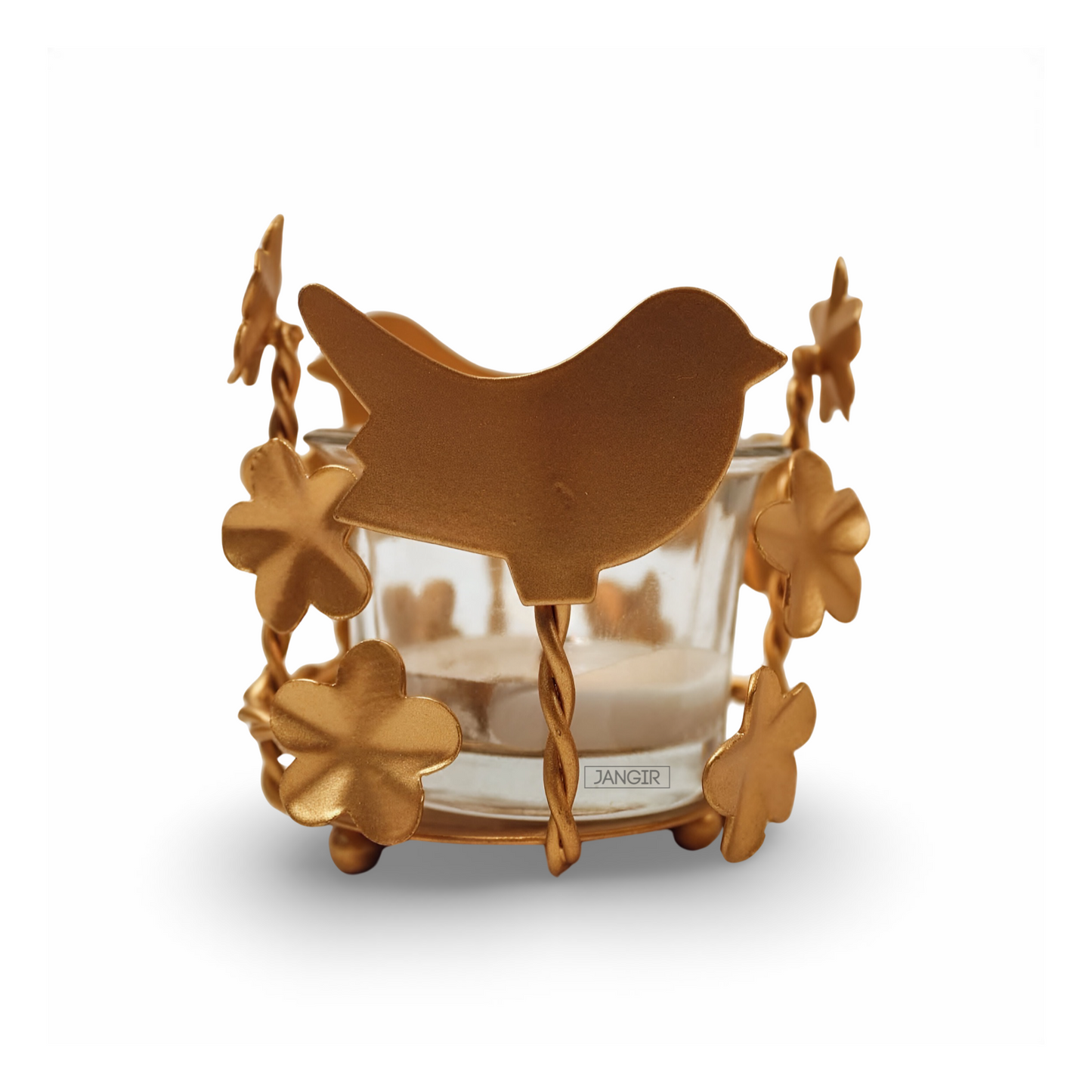 Tea Light Holder - Discover the exquisite Tea Light Holder Crafted from metal this chic bird-themed tea light holder embodies elegance and warmth. Elevate any space with unscented tealights, Buy now