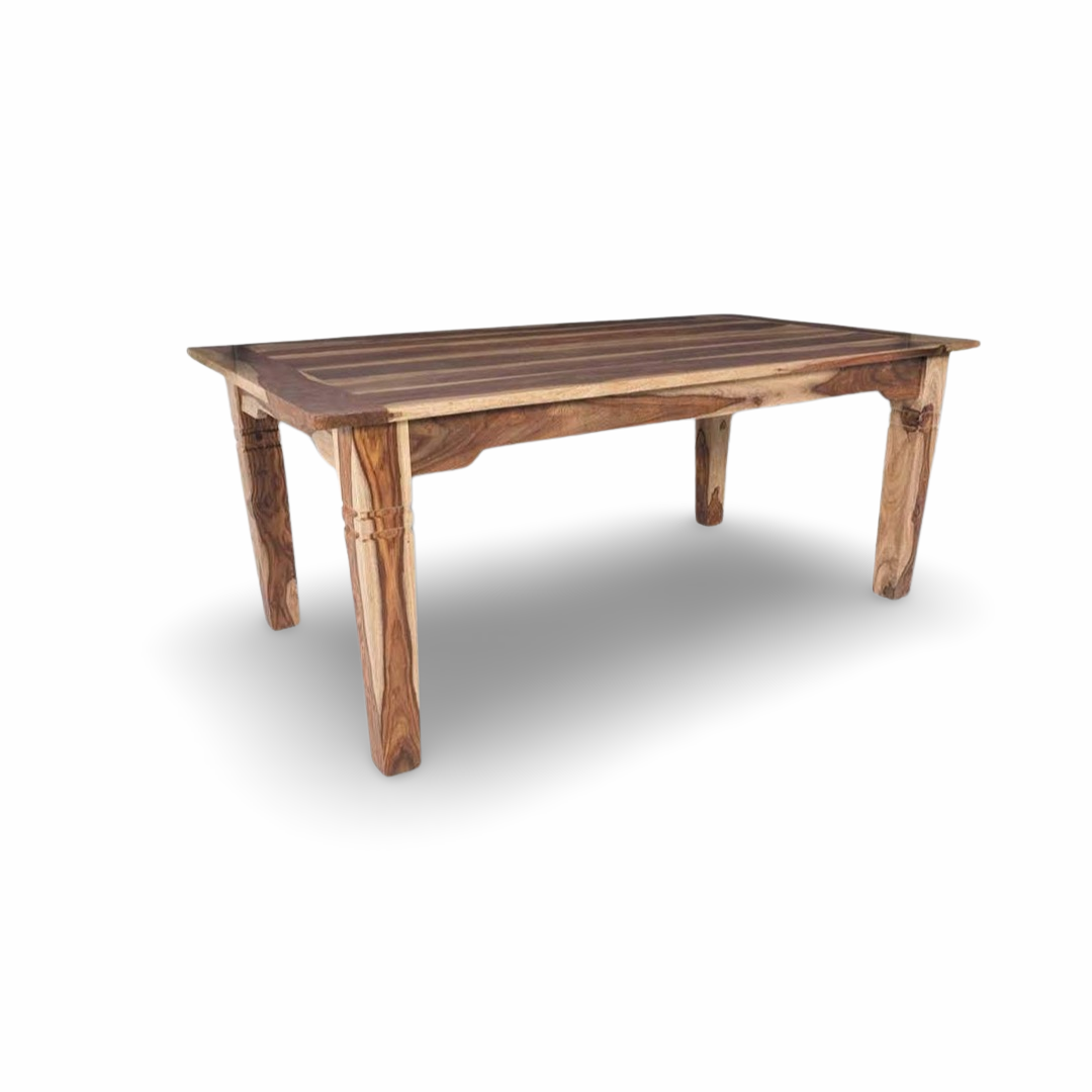 transform your dining room with our Victor Dining Set. Crafted from solid Sheesham wood. find perfect  4 and 6-seater designer dining table for your space today