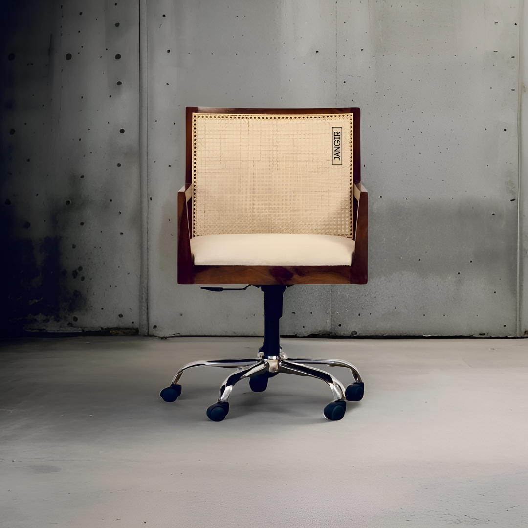 Enhance your workspace with our Cane Office Chair, made with sheesham wood and natural Cane. Buy designer wicker &rattan home office chair near you in Bangalore