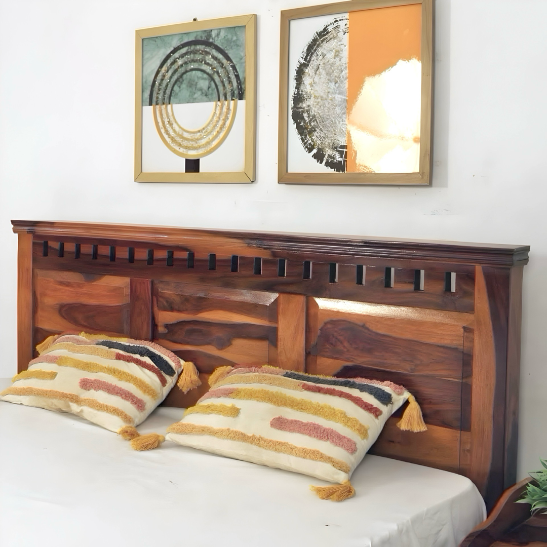 Upgrade your bedroom with our Solid wood kuber storage bed, made from sheesham wood. Shop Stylish king and queen size double beds near you in Bangalore !