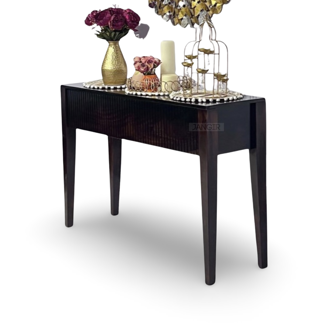 Discover the elegance of a Sara Solid Wood Console Table, Made from Sheesham wood. Elevate your Living room with Console Table today, buy now in Bangalore