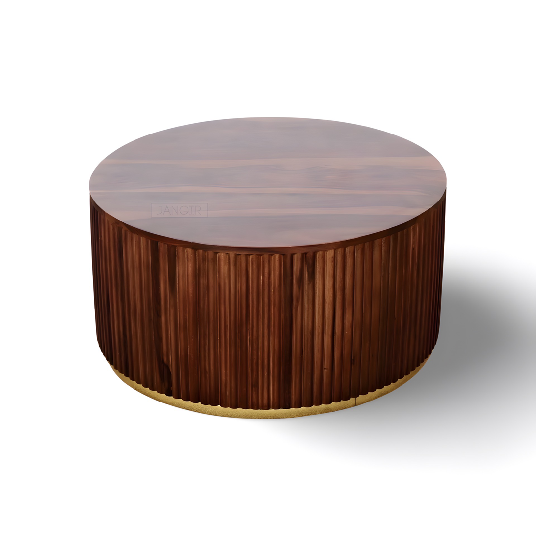 Discover the perfect addition to your home decor - a sleek and modern round coffee table crafted from sheesham wood. Make a statement in living room with this center table, designed to impress.