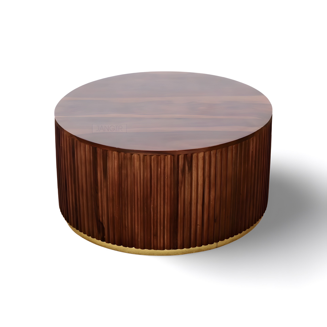 Discover the perfect addition to your home decor - a sleek and modern round coffee table crafted from  sheesham wood. Make a statement in living room with this center table, designed to impress.