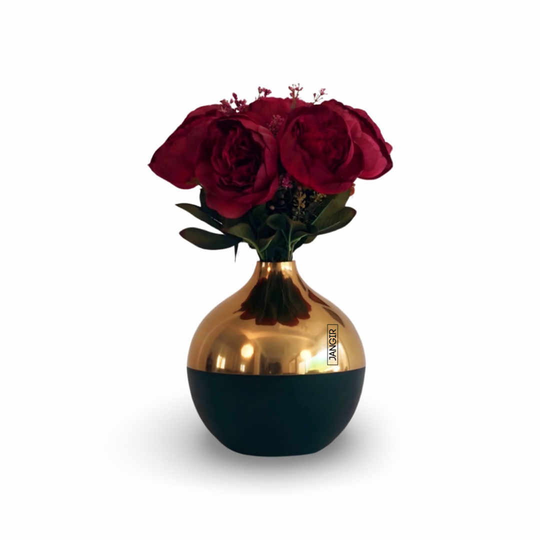 Elevate your home decor with our stunning flower vase. Crafted from high-quality metal, this luxurious piece is the perfect addition to any living room. Buy now to bring sophistication into your space