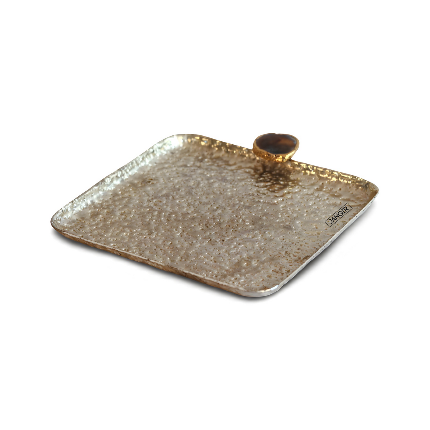 Silver agate Tray Platter.
