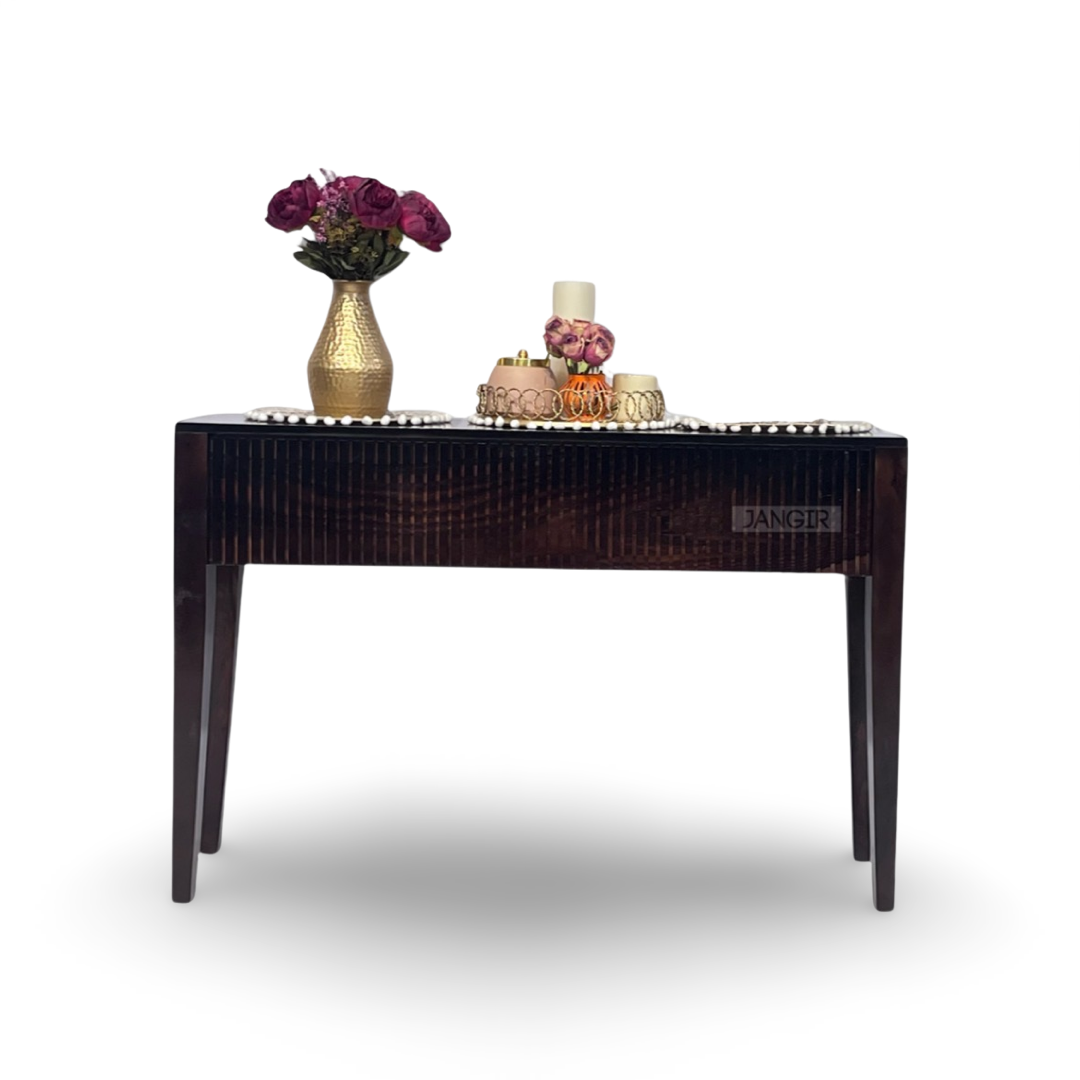 Discover the elegance of a Sara Solid Wood Console Table, Made from Sheesham wood. Elevate your Living room with Console Table today, buy now in Bangalore