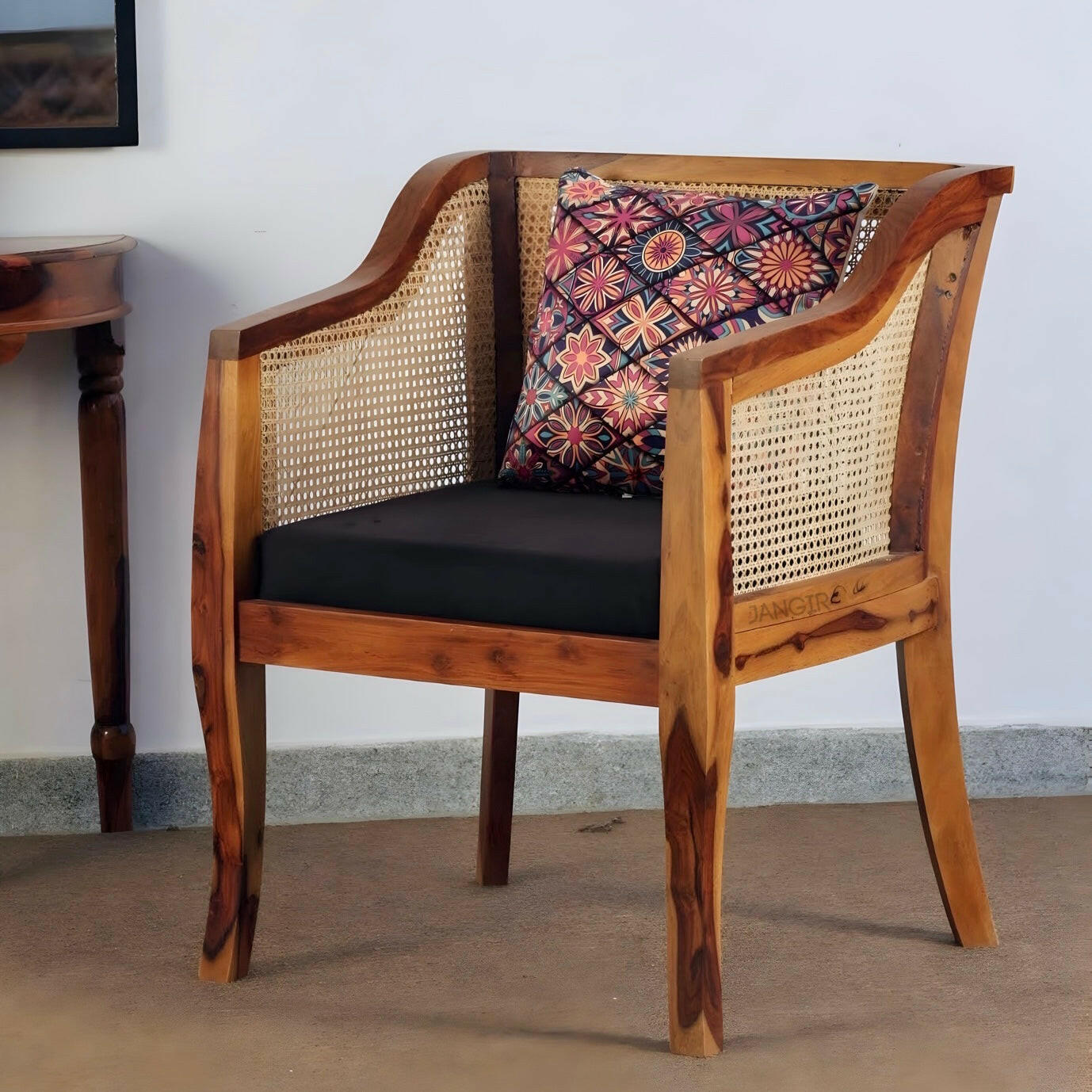 Discover the charm of natural wicker craftsmanship in our elegant cane chairs for living room, made with sheesham wood. Enjoy unmatched comfort and style for a timeless addition to your home decor!