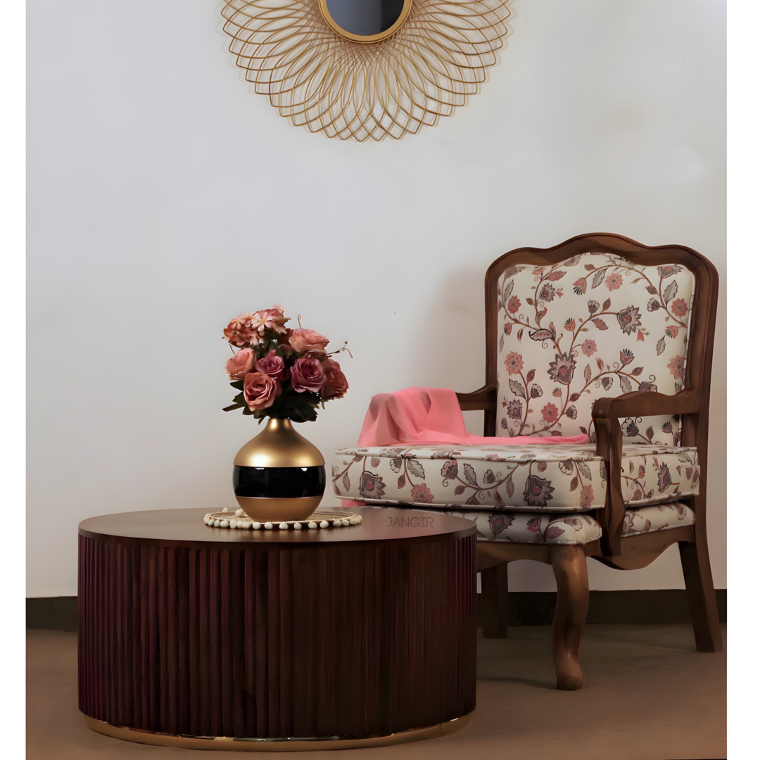 Discover the perfect addition to your home decor - a sleek and modern round coffee table crafted from sheesham wood. Make a statement in living room with this center table, designed to impress.