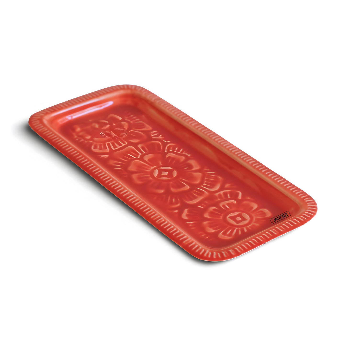 Orange Engraved Tray